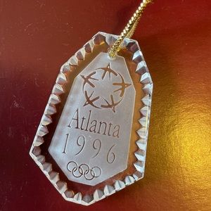 Rare Find!! Vintage 1996 Atlanta Olympic Waterford Crystal Ornament